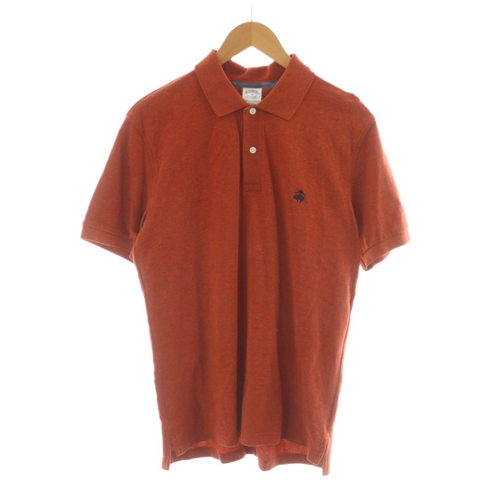 【中古】ブルックスブラザーズ BROOKS BROTHERS ポロシャツ M 茶 ブラウン 半袖 ロゴ刺繍 /RR メンズ 【ベクトル 古着】 260212