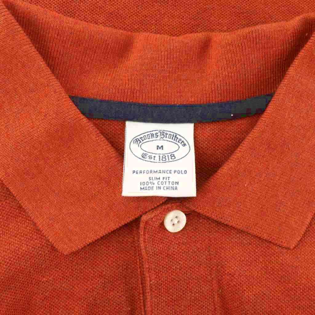 【中古】ブルックスブラザーズ BROOKS BROTHERS ポロシャツ M 茶 ブラウン 半袖 ロゴ刺繍 /RR メンズ 【ベクトル 古着】 260212