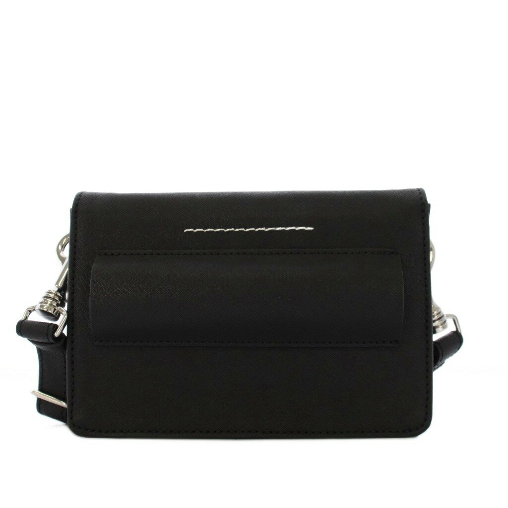 【中古】エムエムシックス メゾンマルジェラ MM6 Maison Margiela 20SS リバースロック ショルダーバッグ レザー 黒 S41WG0062 /KH レディース 【ベクトル 古着】 260216