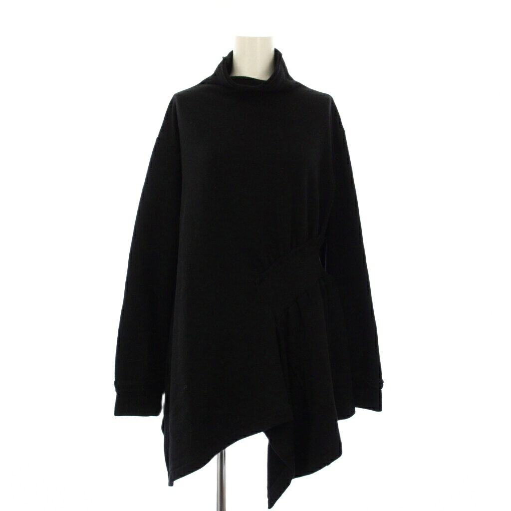 Trainer - 【中古】ワイズ Y's ヨウジヤマモト SOFT FRENCHTERRY OFF NECK PULLOVER スウェット トレーナー 長袖 ハイネック 2 黒 YL-T22-066 /KH レディース 【ベクトル 古着】 260216