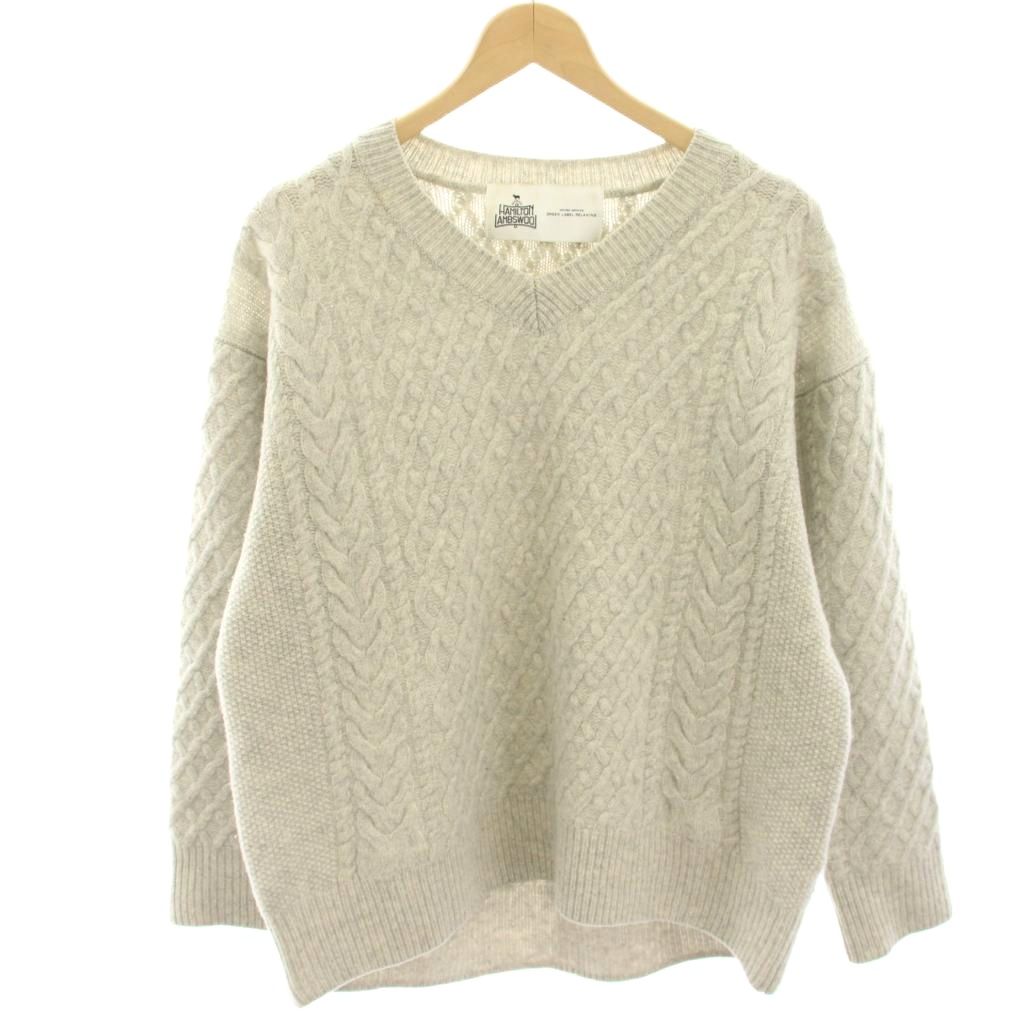 ハミルトンアラン★ クリーニング済！ Steven Alan＞ ハミルトンラムズウール ハイクルーネック ニット NARROW