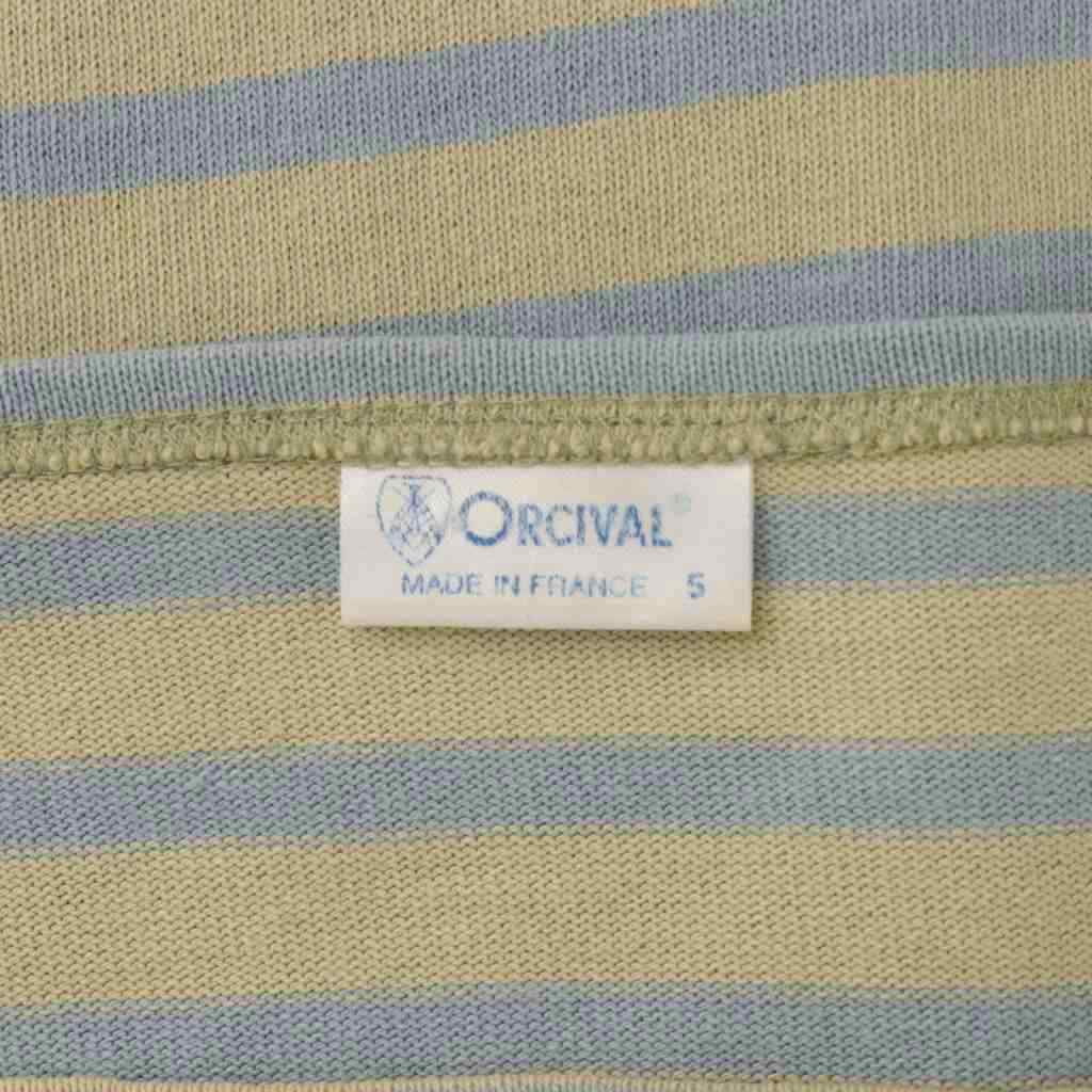 【中古】オーチバル ORCIVAL オーシバル カットソー 5 青 緑 ボーダー柄 長袖 ボートネック /AU メンズ 【ベクトル 古着】 260218