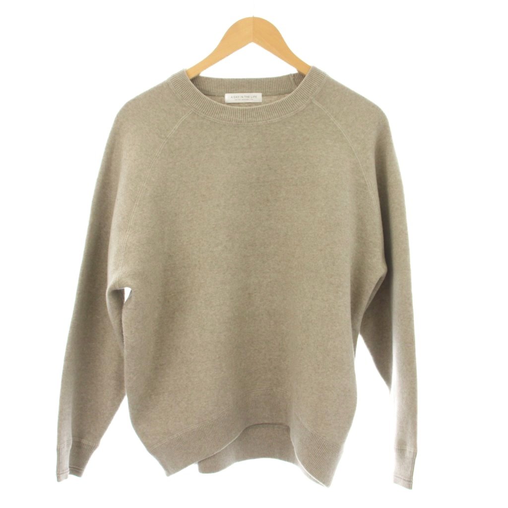 Women's Clothing - 【中古】ユナイテッドアローズ A DAY IN THE LIFE UNITED ARROWS ラグランニット カットソー F ベージュ ラウンドネック ラグランスリーブ 長袖 /JP レディース 【ベクトル 古着】 260217