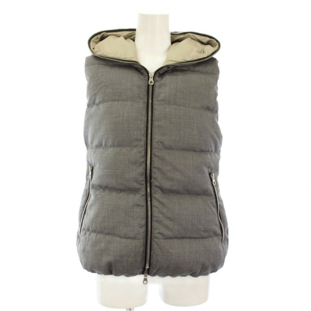 【中古】デュベティカ DUVETICA FEBEDUE ダウンベスト フーディ フルジップ 40 グ ...