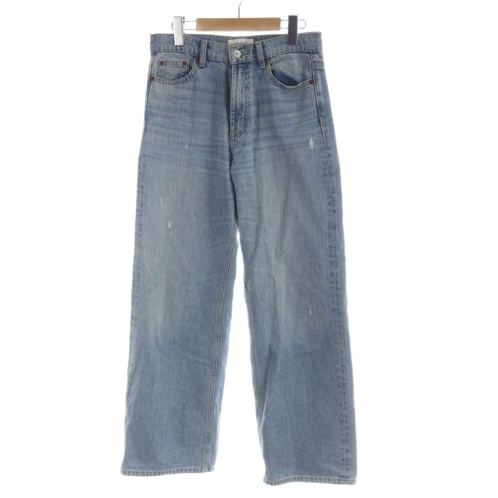 樂天商城 - 【中古】ミラオーウェン Mila Owen 24SS ルーズフィットワイドバギーデニムパンツ ジーンズ 0 青 ブルー ダメージ加工 フルレングス 09WFP241935 /AP レディース 【ベクトル 古着】 260219