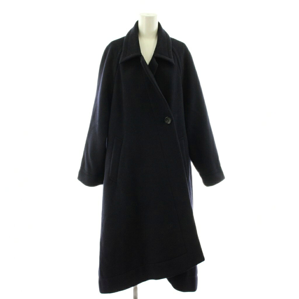 【中古】ドレステリア DRESSTERIOR チェスターコート ロング ウール 38 紺 ネイビー 085-93094 /KU レディース 【ベクトル 古着】 260219