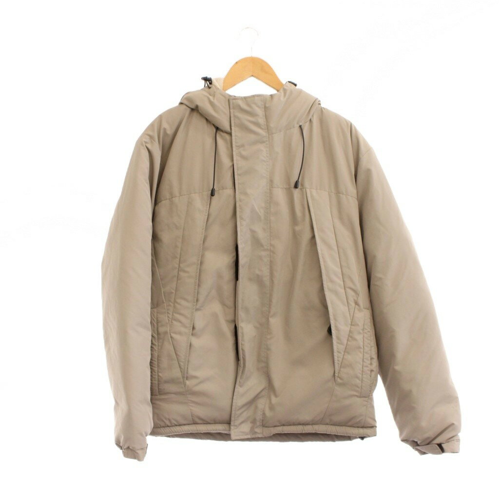 【中古】ニコアンド Niko and.. 中綿ジャケット M ベージュ フード付き /JP メンズ 【ベクトル 古着】 260424