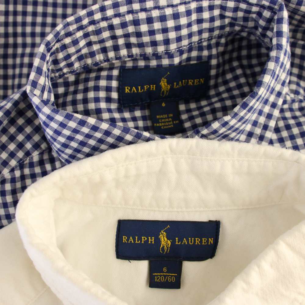 【中古】ラルフローレン RALPH LAUREN 子ども服 2点セット ボタンダウンシャツ カ...