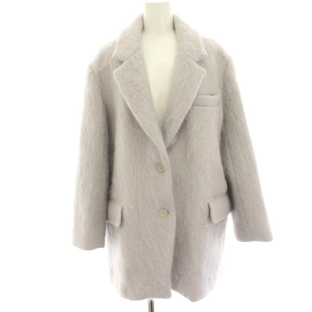 ドレスレイブ DRESSLAVE チェスターコート ウール モヘヤ混 ロング 38 グレー /HN レディース  260224