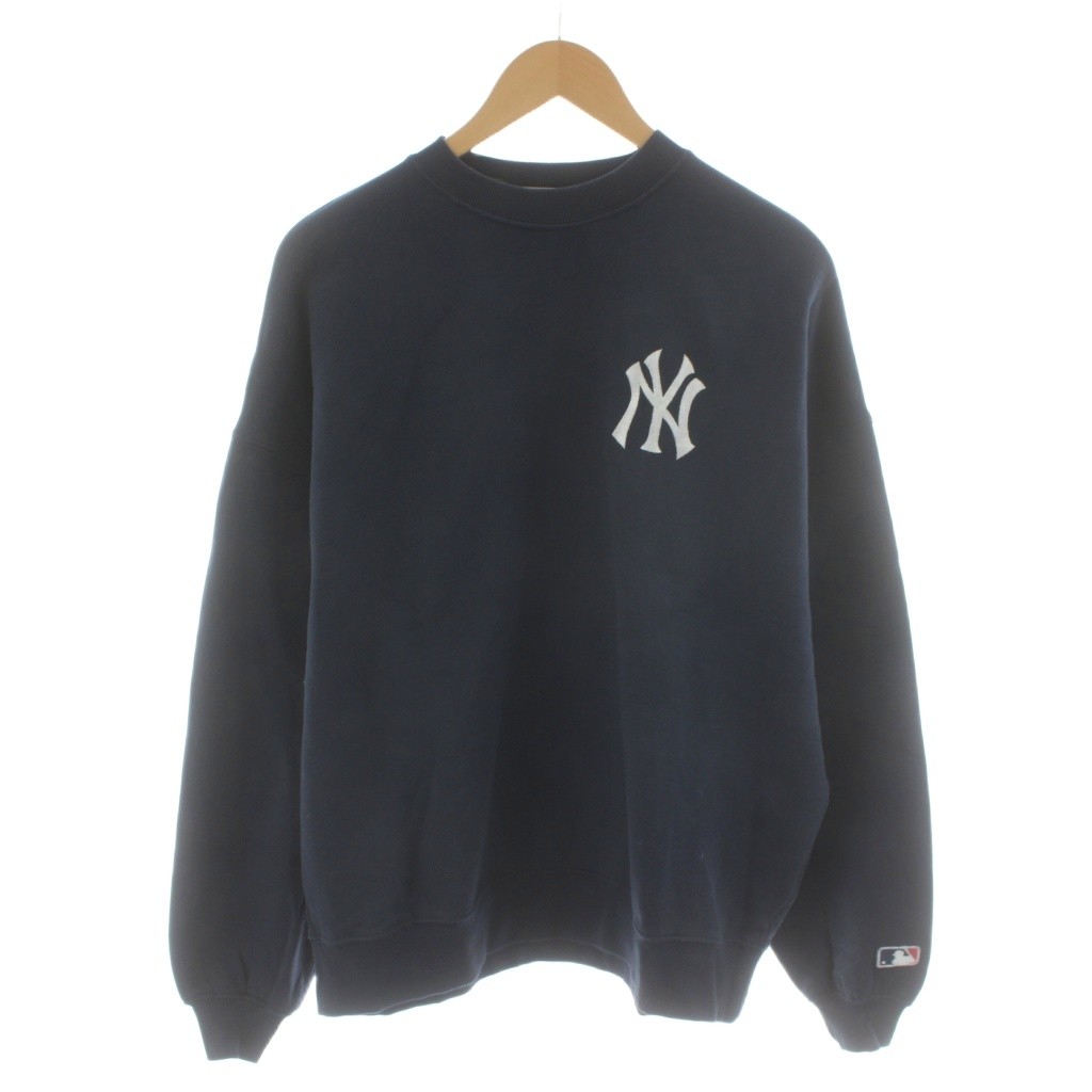 【中古】パブリュクス PUBLUX MLB別注 スウェット トレーナー バックプリント ロゴ M 紺 ネイビー PBM23AW01MLB /AN54 メンズ 【ベクトル 古着】 260224