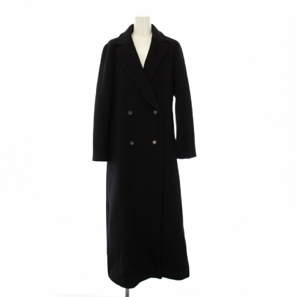 【中古】アメリヴィンテージ Ameri VINTAGE UNDRESSED BACK PLEATS COAT バックプリーツコート ロング ダブルブレスト S 黒 /KH レディース 【ベクトル 古着】 260227
