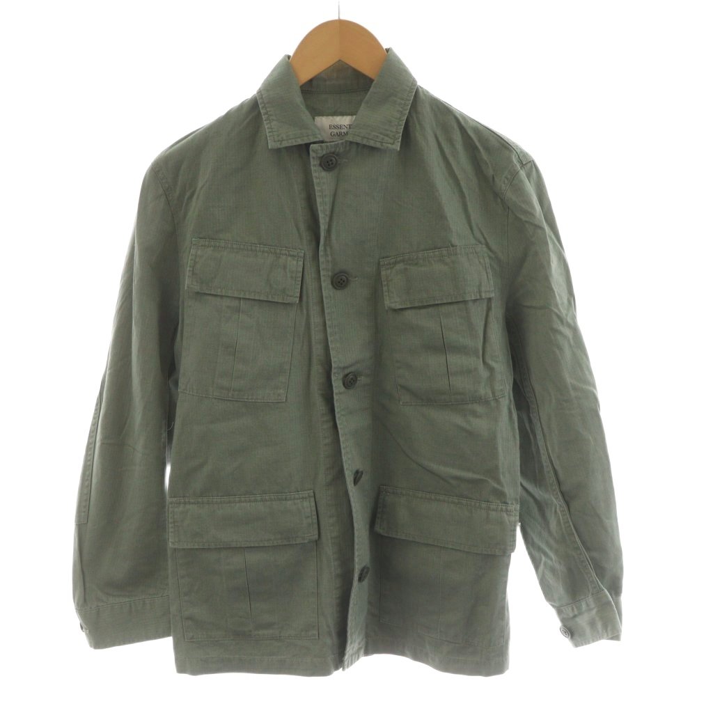 【中古】メンズビギ MEN'S BIGI ミリタリー シャツ 長袖 SS カーキ /AN39 メンズ 【ベクトル 古着】 260227