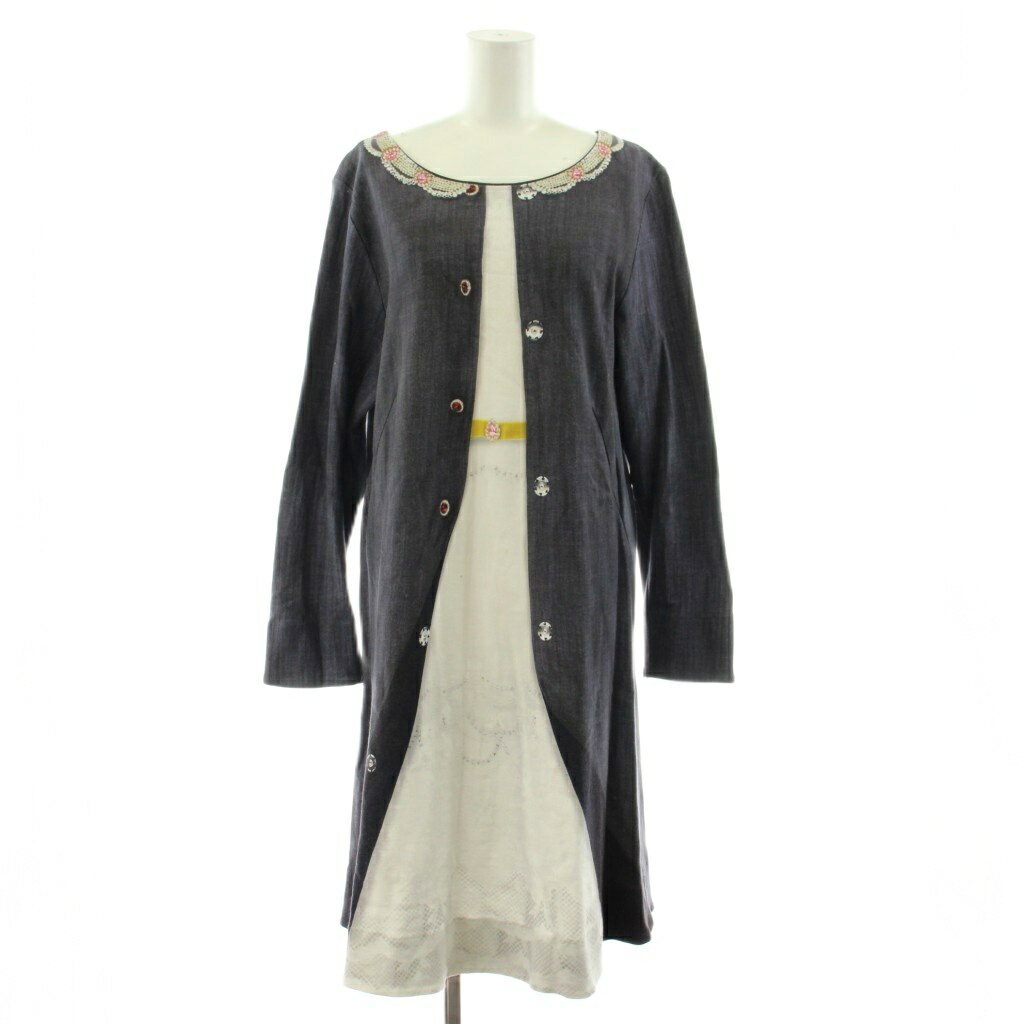 franche lippee ♡ワンピースコート レース　フード 取外可 金釦 SHIPS別注】kaene:コードレース ワンピース（セレモニー対応可