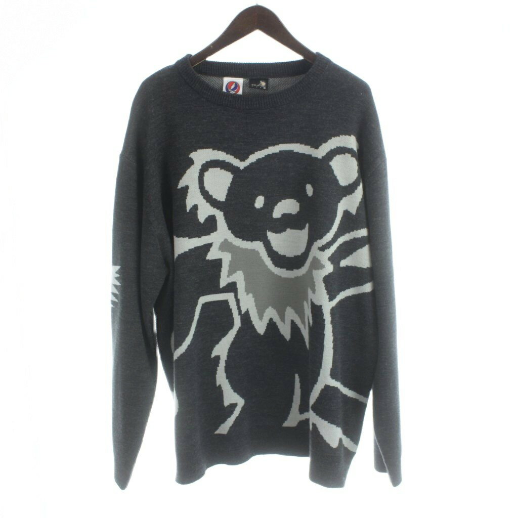 【中古】ゴースローキャラバン go slow caravan × GRATEFUL DEAD x gsc DANCING BEAR IMPACT ジャガードニットリラックスセーター 5 グレー /AP メンズ 【ベクトル 古着】 260302