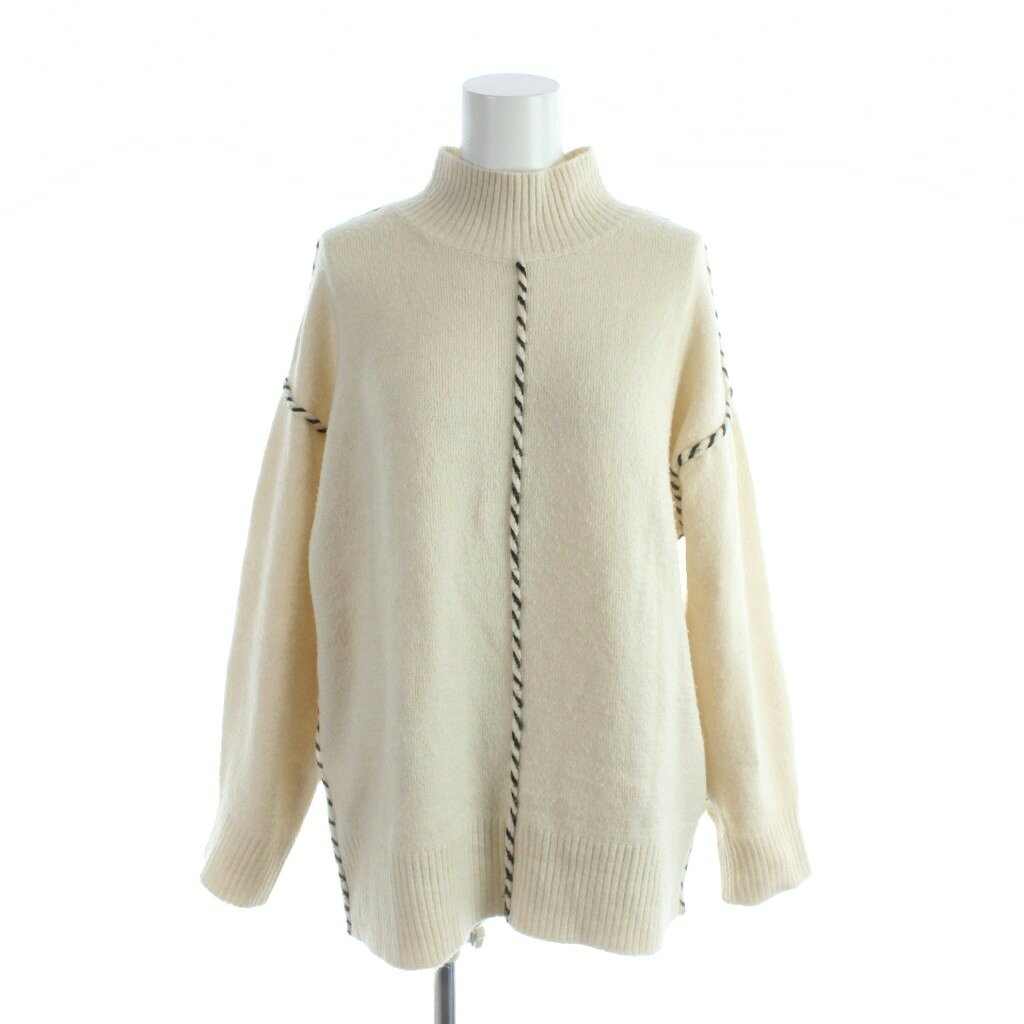 乐天商城 - 【中古】ビームスハート BEAMS HEART リンキングニット セーター 長袖 ハイネック ベージュ /AP レディース 【ベクトル 古着】 260302