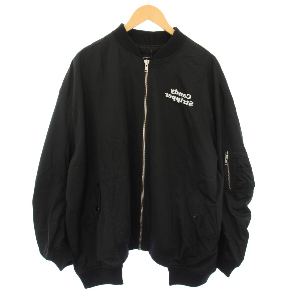 【中古】キャンディストリッパー Candy Stripper FREAK OUT MA-1 ブルゾン ジャケット ジップアップ 2 黒 1191102 /TK レディース 【ベクトル 古着】 260306