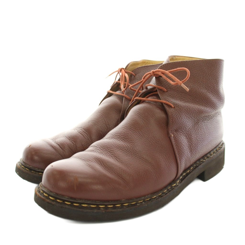 【中古】パラブーツ Paraboot ブロワ BLOIS チャッカブーツ ショートブーツ レザー 箱付き 8 茶 ブラウン 14367 /YT メンズ 【ベクトル 古着】 260306