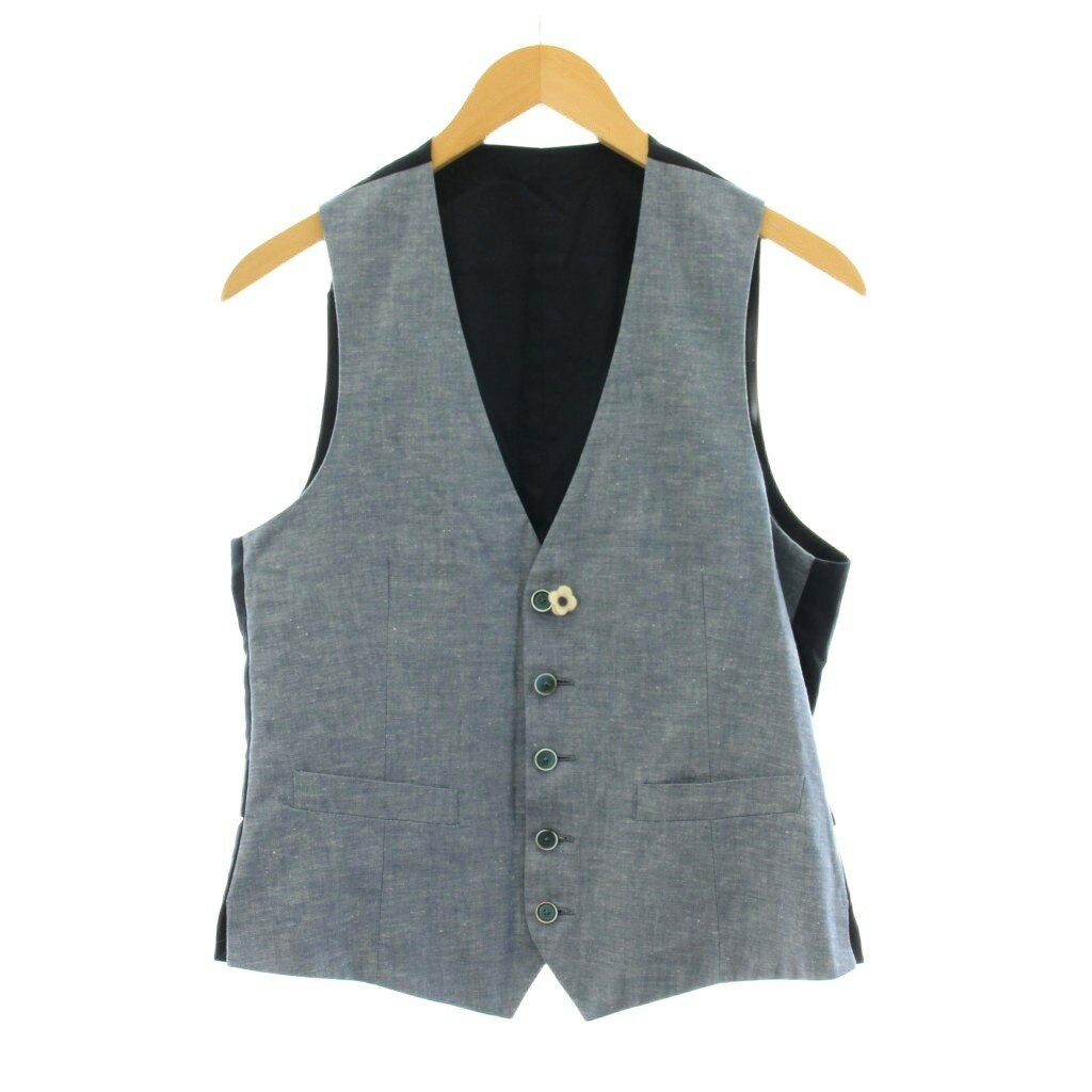 【中古】ラルディーニ LARDINI ベスト ジレ 麻 リネン混 ブートニエール付き 44 青 ブルー 紺 ネイビー JP77003 /KU メンズ 【ベクトル 古着】 260306ブランドラルディーニ LARDINI表記サイズ44実寸サイズ身幅：46cm　着丈：57cm　　素材表地 前身頃 綿 麻 後身頃 綿 裏地 綿色青 ブルー 紺 ネイビー 状態使用感が少なく、かなり状態の良い商品です。 ※あくまでも中古品ですので掲載写真や記載内容をご確認いただき、ご理解の上ご購入ください。付属品ブートニエール備考リデア株式会社商品のお問い合わせの回答を休止しております。＊各商品ページの商品詳細等をご確認の上ご購入ください。【中古】ラルディーニ LARDINI ベスト ジレ 麻 リネン混 ブートニエール付き 44 青 ブルー 紺 ネイビー JP77003 /KU メンズ 【ベクトル 古着】 260306状態ランク　”A”詳細については、下記および「状態ランクについて」ページをご覧ください。未使用・新品の商品ほぼ新品同様の商品使用感が少なく、かなり状態の良い商品使用感はあるが、傷や汚れの少ない商品使用感の他、傷や汚れが見られる商品かなり大きな傷みがある難あり商品※S〜CランクはUSED品となりますので、使用感をご理解の上でご入札下さい。状態ランクについてinformationブランドラルディーニ LARDINI表記サイズ44実寸サイズ身幅：46cm　着丈：57cm　　素材表地 前身頃 綿 麻 後身頃 綿 裏地 綿色青 ブルー 紺 ネイビー 状態使用感が少なく、かなり状態の良い商品です。 ※あくまでも中古品ですので掲載写真や記載内容をご確認いただき、ご理解の上ご購入ください。付属品ブートニエール備考リデア株式会社商品のお問い合わせの回答を休止しております。＊各商品ページの商品詳細等をご確認の上ご購入ください。本商品は一点物です他サイトや店舗にて販売している商品です。多少のお時間差にて欠品になることもございます。予めご了承頂ますようお願い致します。ベクトル・サイズガイドはこちらこの商品と同じブランドの商品を見る