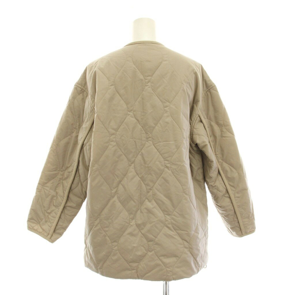 【中古】23区 オンワード樫山 24AW 中綿 パディング アウター ノーカラー キルティングジャケット ジップアップ 32 ベージュ cmwscw0410 /YM レディース 【ベクトル 古着】 260307 auc-vector-20785328 ブランド古着の買取販売ベクトル サンプル画像2