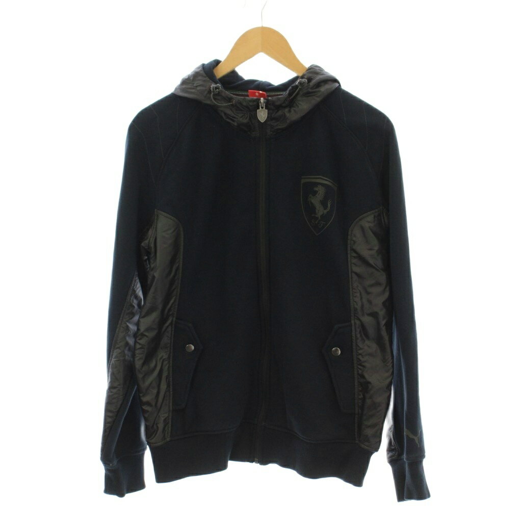 【中古】プーマ PUMA フェラーリ ジップアップパーカー M 黒 ブラック /LP メンズ 【ベクトル 古着】 260310