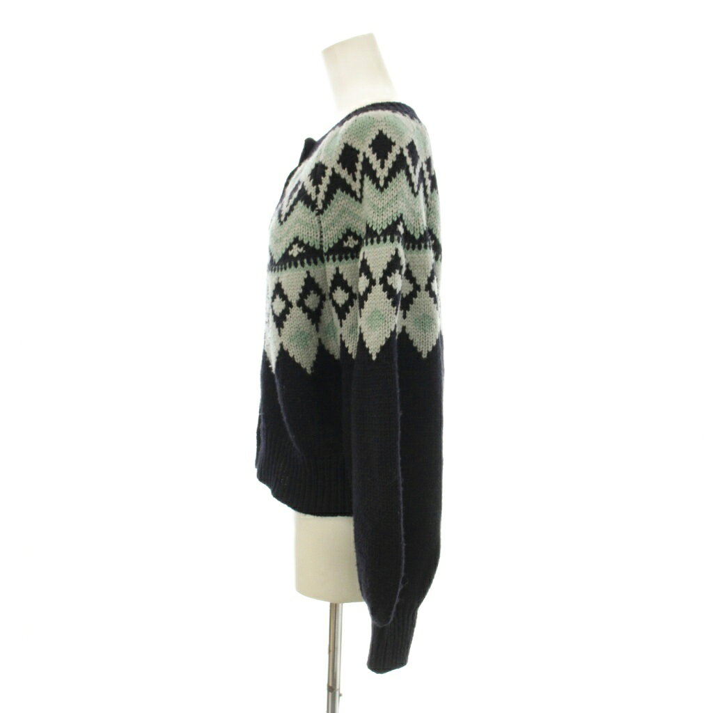 【中古】ロペピクニック ROPE Picnic 25AW 求心柄ボリュームスリーブカーディガン F 黒 水色 長袖 /JP レディース 【ベクトル 古着】 260308 auc-vector-20782448 ブランド古着の買取販売ベクトル サンプル画像2