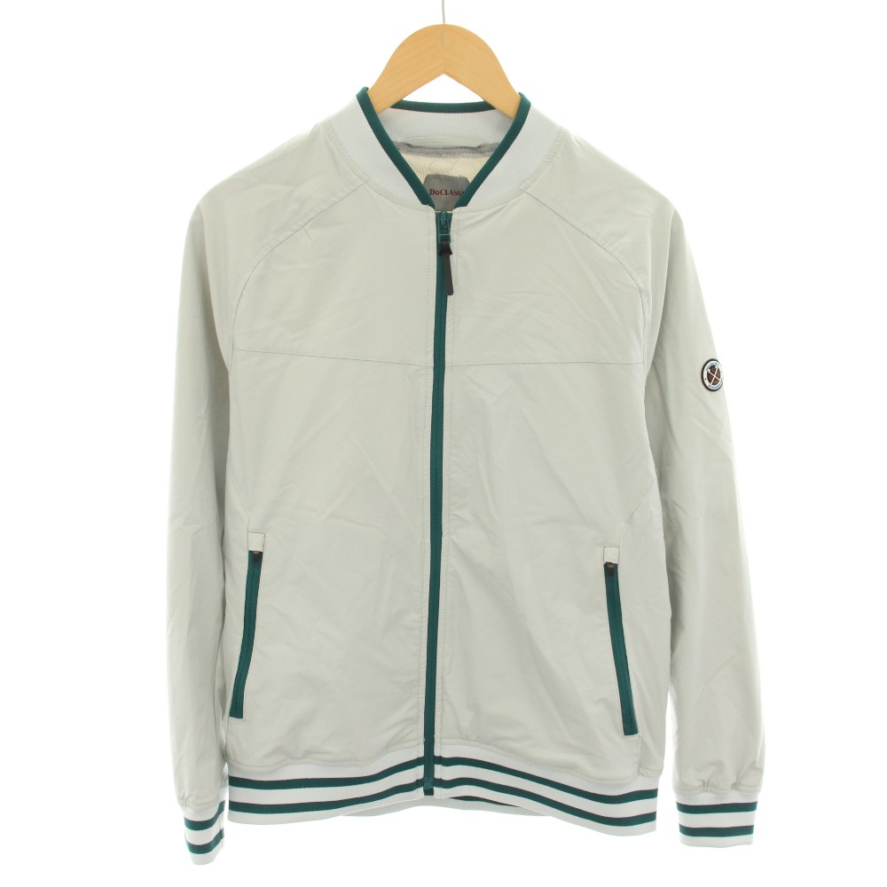 【中古】ドゥクラッセ DoCLASSE ゴルフ GOLF ゴルフウェア 360°ストレッチ・リブブルゾン アウター M グレー 緑 グリーン 55859-050 /YT メンズ 【ベクトル 古着】 260306