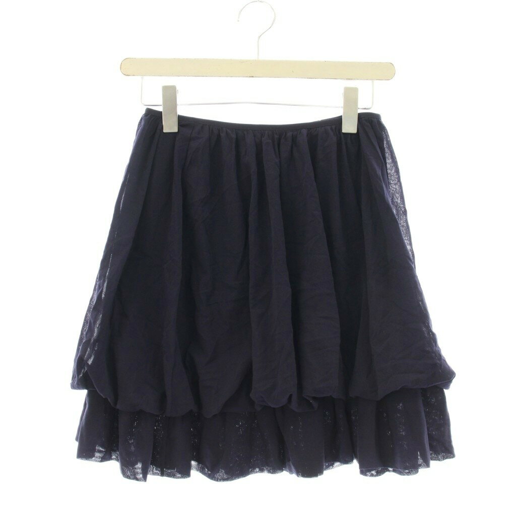【中古】ヴィヴィアンタム VIVIENNE TAM スカート 0 紫 バルーンシルエット ミニ丈 レイヤードヘム /JP レディース 【ベクトル 古着】 260308