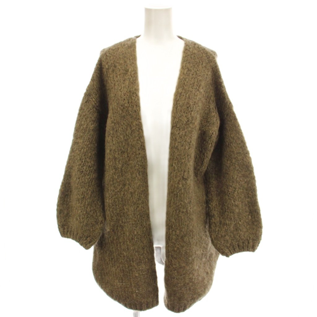 【中古】トリコットジーンマルク TRICOTS JEAN MARC モヘヤ混 ニット カーディガン F 茶 ブラウン /☆G 【ベクトル 古着】 260312
