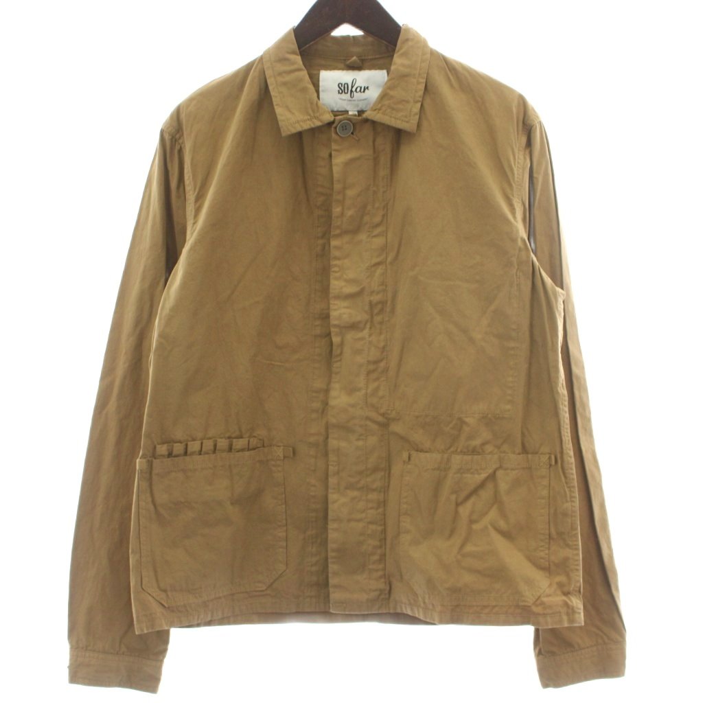 【中古】未使用品 ソーファー Sofar ステンカラージャケット 上着 2 ベージュ 無地 長袖 /GG メンズ 【ベクトル 古着】 260312