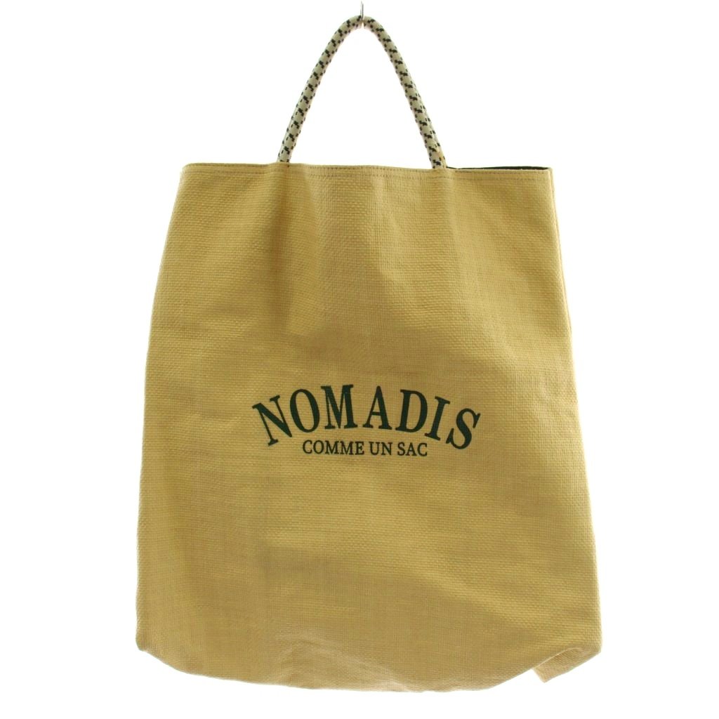 Other - 【中古】ノマディス NOMADIS ハンドバッグ トートバッグ メッシュ ロゴ ベージュ 緑 グリーン /AN18 レディース 【ベクトル 古着】 260318