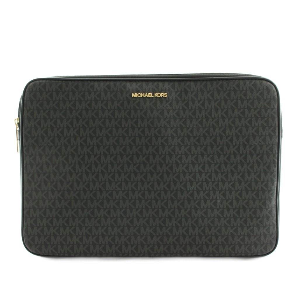 【中古】マイケルコース MICHAEL KORS クラッチバッグ セカンドバッグ 総柄 PVC チャコールグレー /AN22 メンズ 【ベクトル 古着】 260324