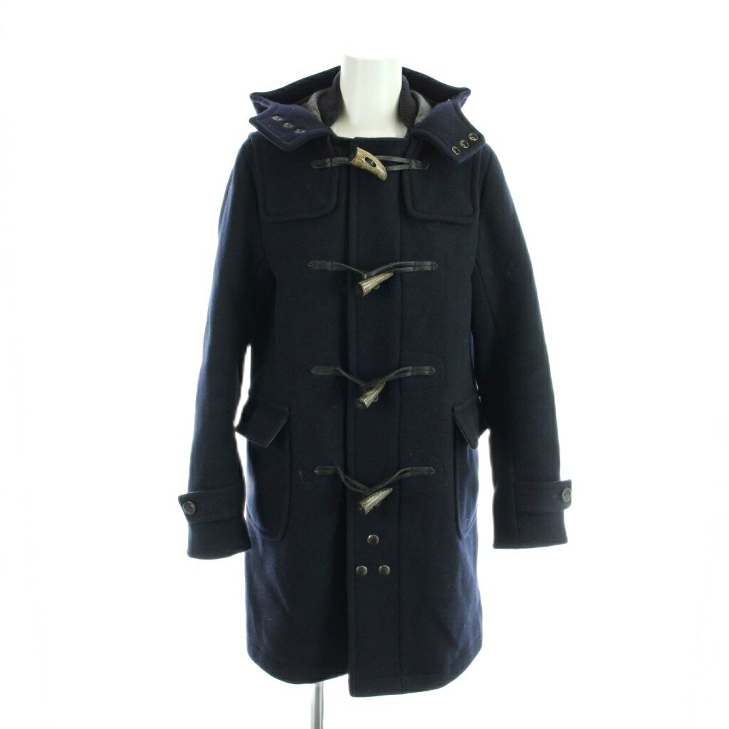 Coat - 【中古】サイ ベーシックス SCYE BASICS ダッフルコート 38 紺 ネイビー フード付き 長袖 トグルボタン /AP レディース 【ベクトル 古着】 260317