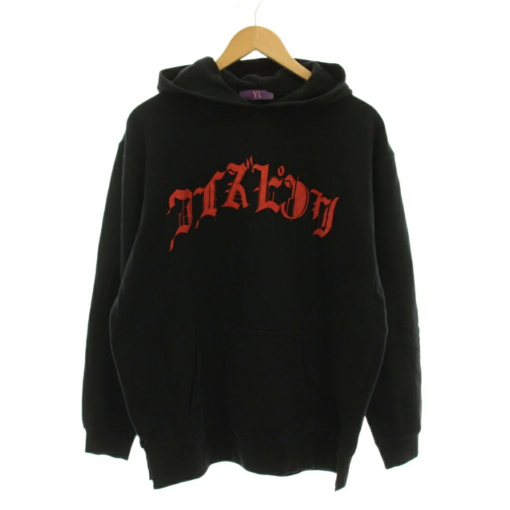 Yohji Yamamoto ヨウジヤマモト AK9001 Y-3 ワイスリー ラバープリント ロゴ プルオーバ― パーカー ダークネイビー系 XS【中古】 Yohji Yamamoto ヨウジヤマモト AK9001 Y-3 ワイスリー ラバープリント