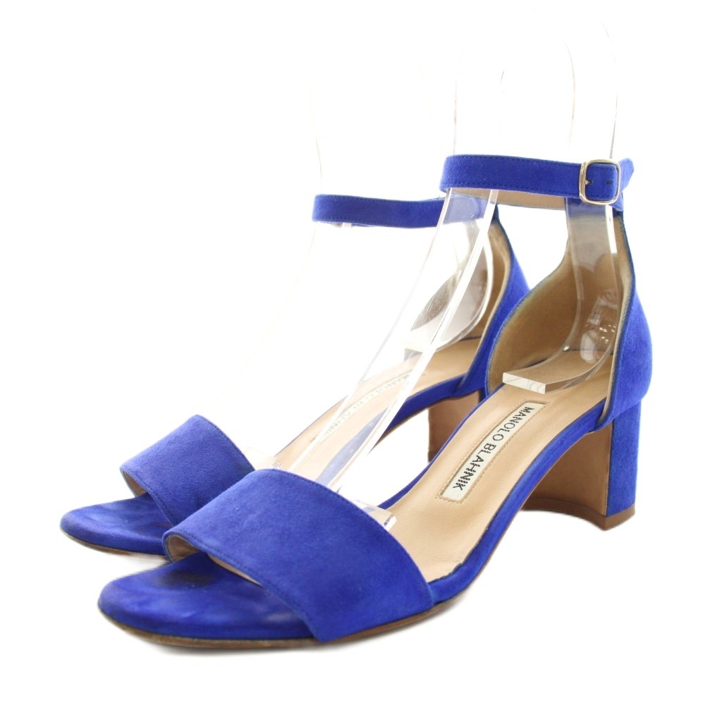 良品✨ マノロブラニク　アンクルストラップ サンダル　35 1/2　くすみブルー 楽天市場】Manolo Blahnik（サンダル｜レディース靴）：靴の通販