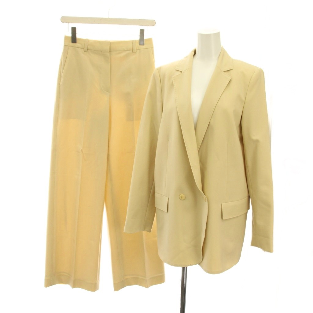 【中古】セオリー Theory 22SS Traceable Wool DB BOY JK RELAXED TROUSER スーツ セットアップ 上下 ジャケット パンツ 2 XX0 ベージュ /YM レディース 【ベクトル 古着】 260317