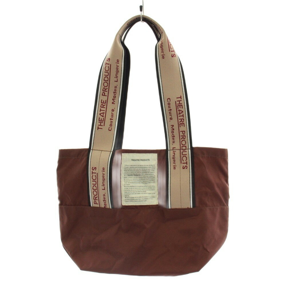 【中古】シアタープロダクツ THEATRE PRODUCTS トートバッグ ショルダーバッグ ハンドバッグ ロゴ ナイロン 茶 ブラウン /AN33 レディース 【ベクトル 古着】 260326