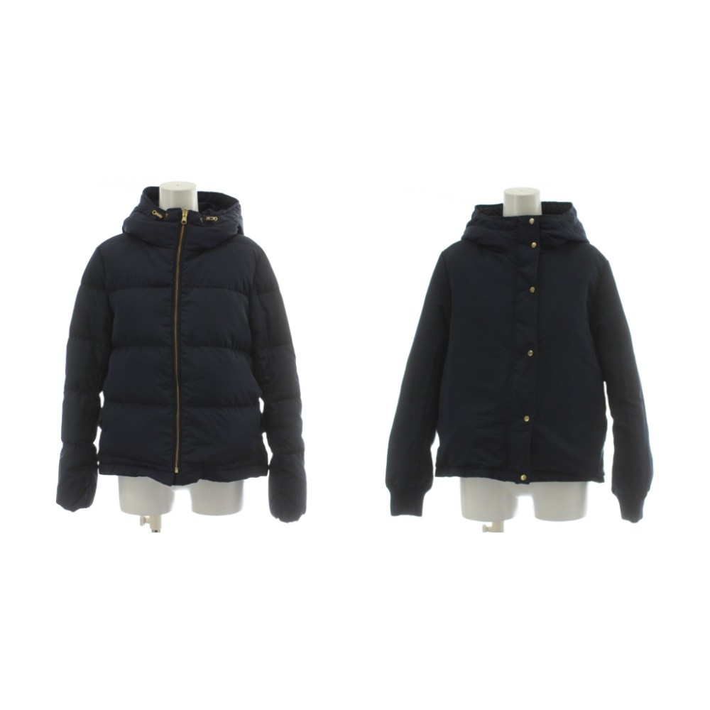 【中古】アーバンリサーチ サニーレーベル URBAN RESEARCH Sonny Label ダウンジャケット 上着 36 紺 ネイビー フード付き 長袖 無地 リバーシブル /GG ■MA レディース 【ベクトル 古着】 260317