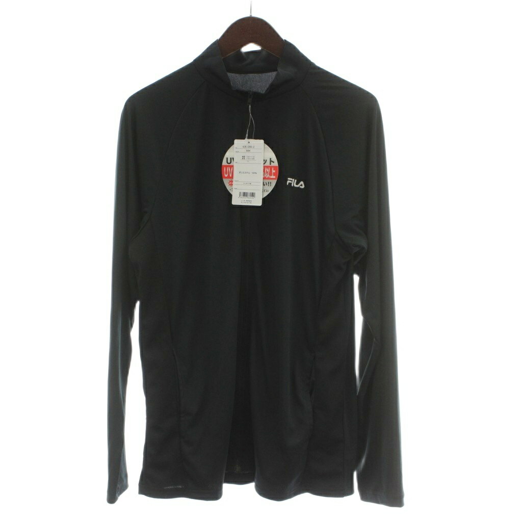 樂天商城 - 【中古】未使用品 フィラ FILA パーカー 上着 LL 黒 ブラック スタンドカラー ジップアップ 長袖 /GG ■MA レディース 【ベクトル 古着】 260317