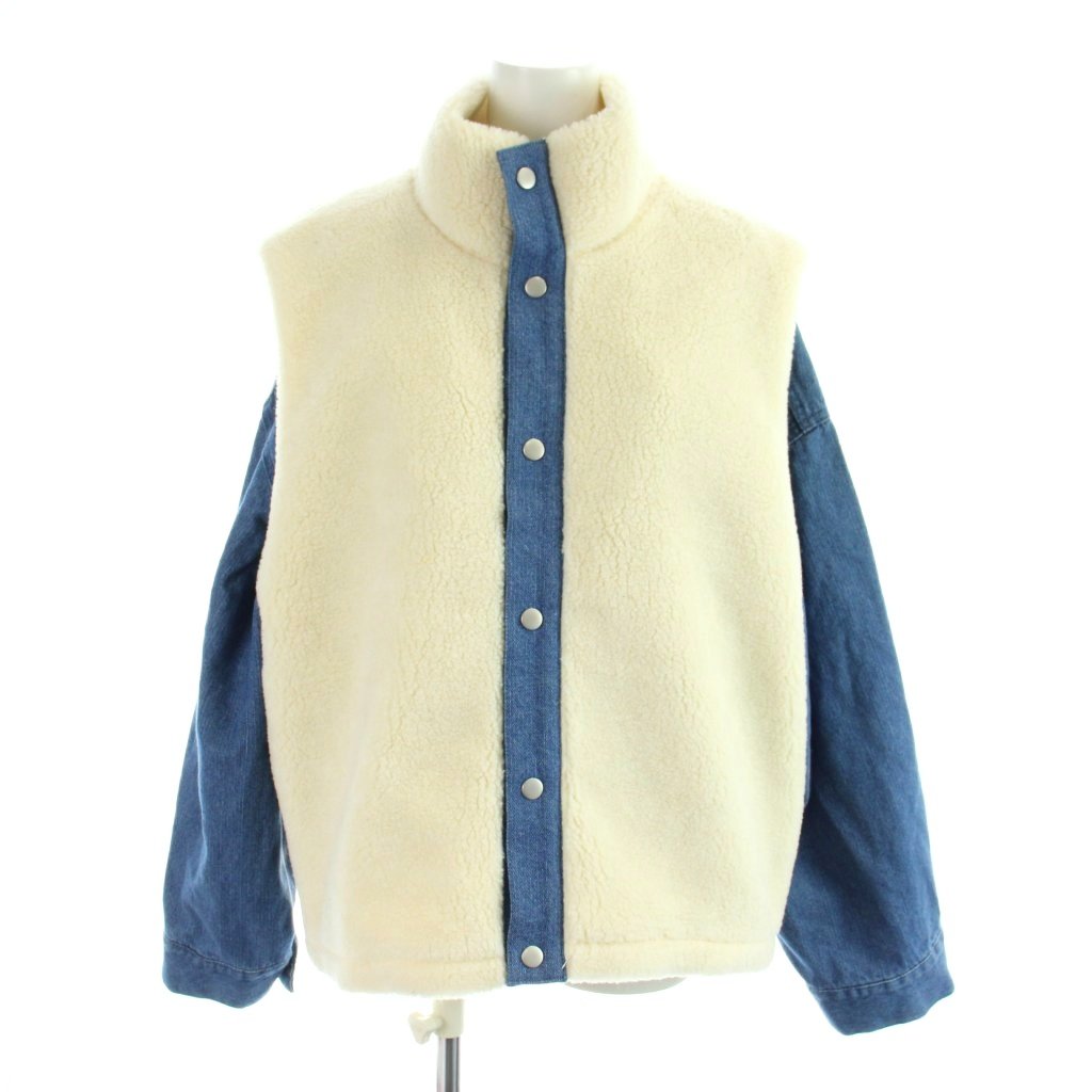 樂天商城 - 【中古】ケイビーエフ KBF アーバンリサーチ 24AW デニムボアSETジャケット 2点セット 上着 one 青 ブルー 白 ホワイト スタンドカラー 長袖 KB47-27J170 /AP レディース 【ベクトル 古着】 260320