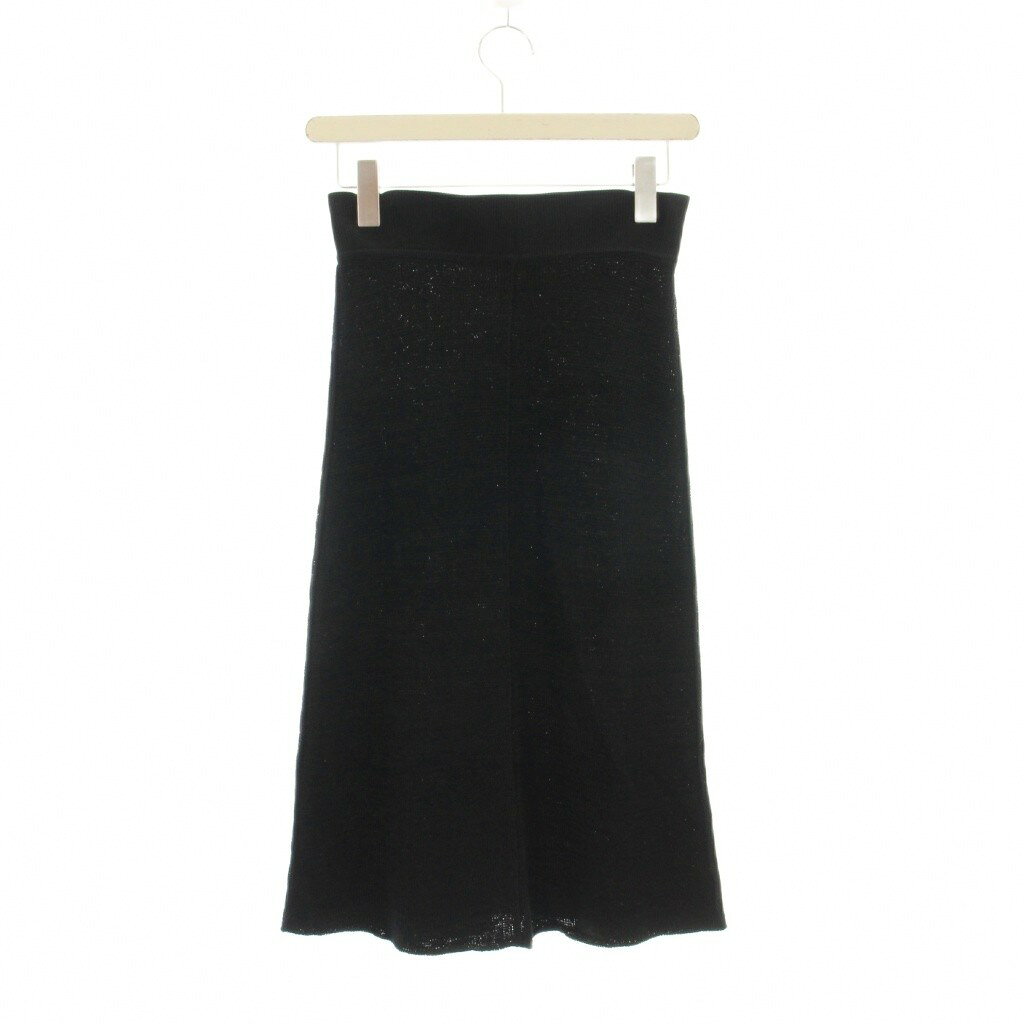 【中古】イザベルマラン ISABEL MARANT スカート 麻 リネン 36 黒 ブラック ひざ丈 タイト ニット 78056405006 /JP レディース 【ベクトル 古着】 260320