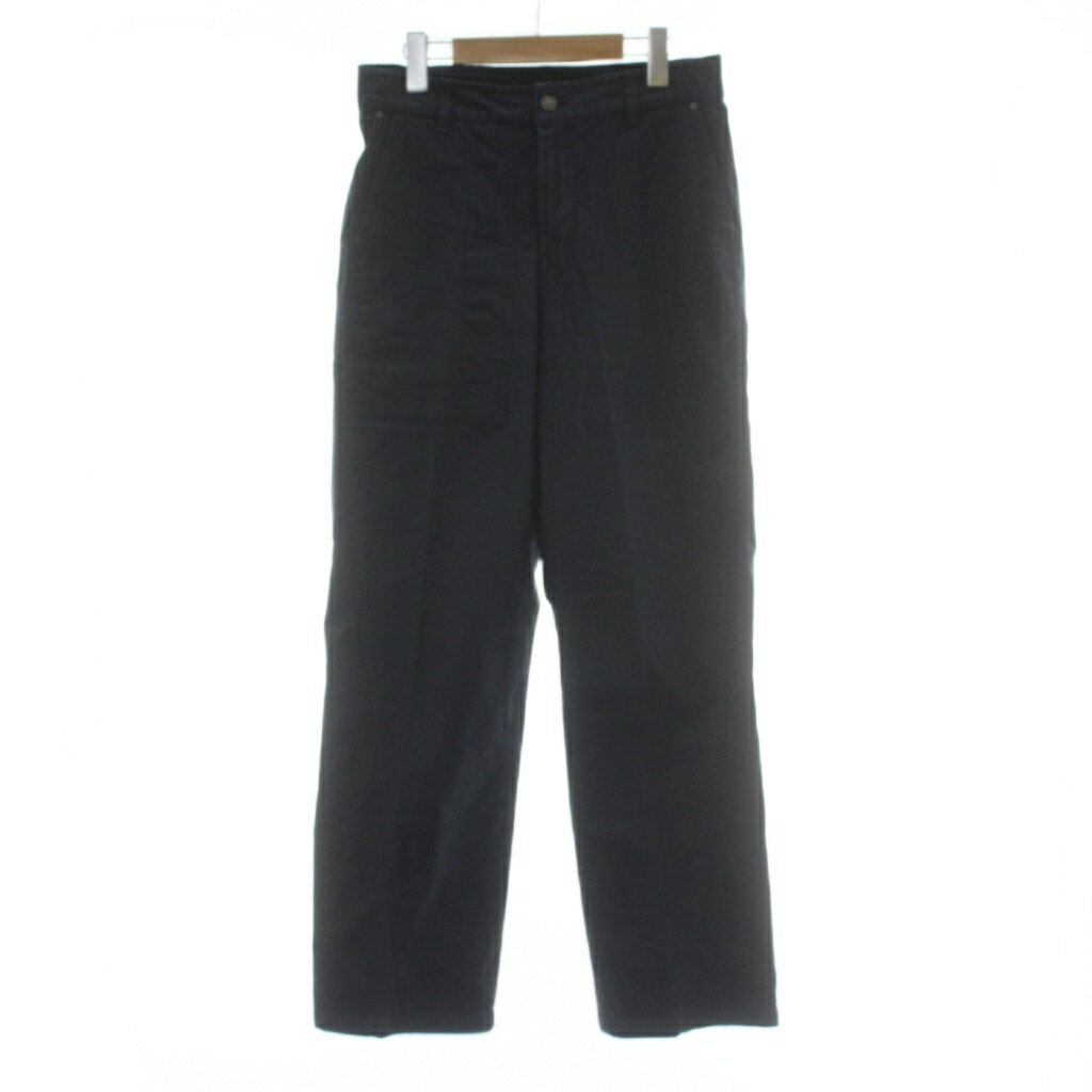 【中古】カミシマチナミ KAMISHIMA CHINAMI デニム ジーンズ 38 紺 ネイビー 無地 フルレングス パッチポケット /DU レディース 【ベクトル 古着】 260319
