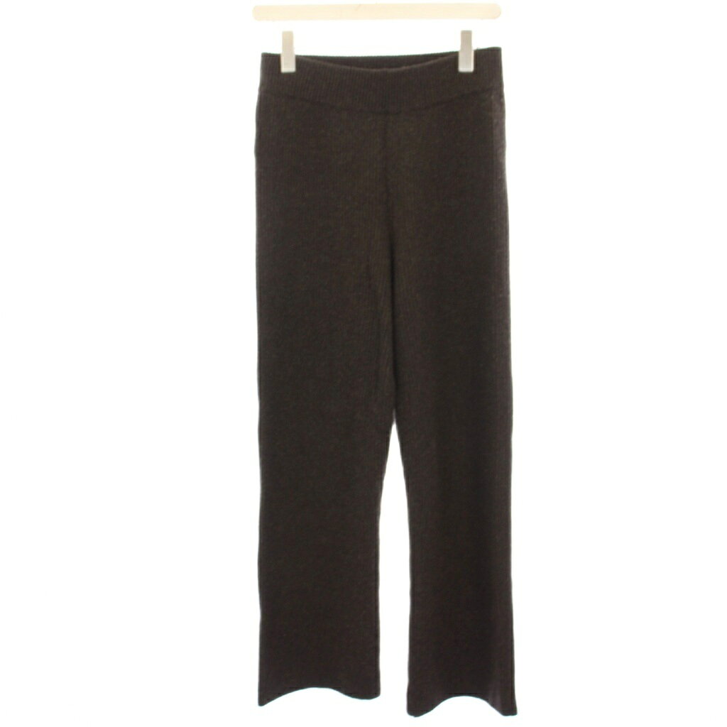 【中古】ドゥーズィエムクラス DEUXIEME CLASSE エブリデイアイライク EVERYDAY I LIKE アゼニットパンツ ワイドパンツ イージー ウール カシミヤ混 リブ 36 茶 ブラウン 19030500814030 /HN レディース 【ベクトル 古着】 260324
