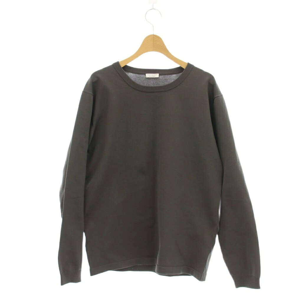 【中古】B&Y ユナイテッドアローズ BEAUTY&YOUTH ビューティー&ユース トレーナー M グレー 無地 ラウンドネック 長袖 /JP メンズ 【ベ..