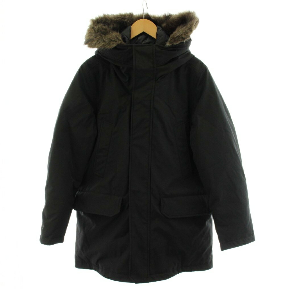 【中古】ユニクロ UNIQLO ウルトラウォームハイブリッドダウンコート フード ファー アウター M 黒 ブラック 311-459679 /AN66 ■MA メンズ 【ベクトル 古着】 260325