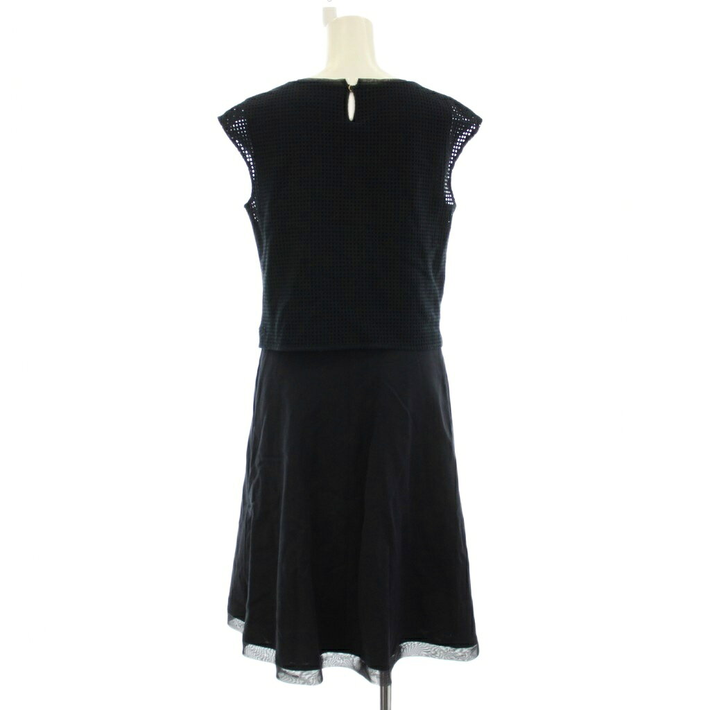 【中古】自由区 オンワード樫山 ワンピース 36 紺 ノースリーブ メッシュレイヤード ラウンドネック /JP レディース 【ベクトル 古着】 260326 auc-vector-20824786 ブランド古着の買取販売ベクトル サンプル画像3