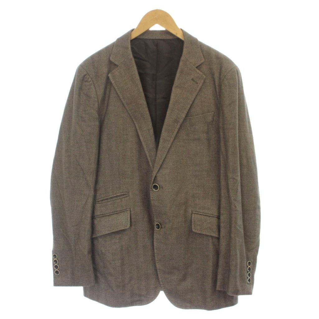 【中古】タケオキクチ TAKEO KIKUCHI テーラードジャケット 4 茶 ブラウン シングルブレスト 長袖 /GP メンズ 【ベクトル 古着】 260323