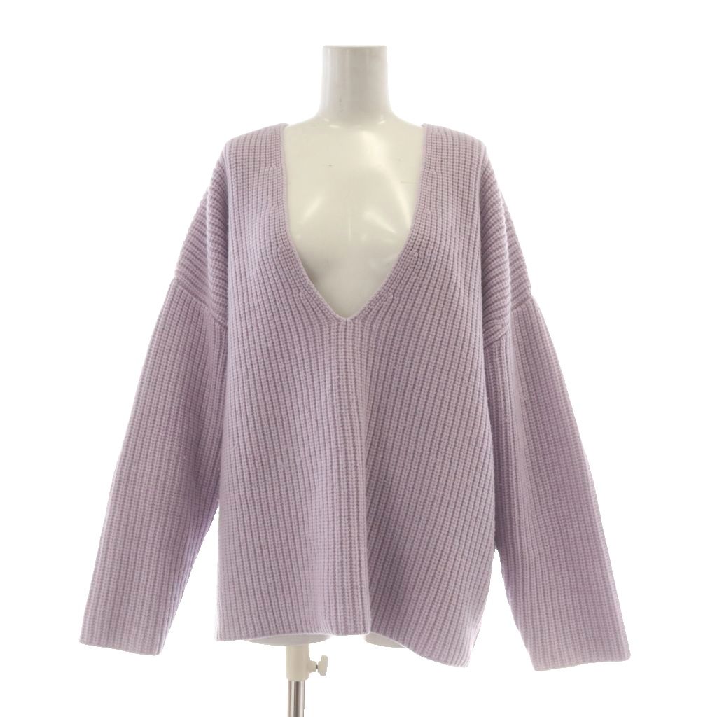 Three-Quarter Knit - 【中古】スタニングルアー STUNNING LURE ニット セーター ウール M 紫 パープル Vネック 長袖 リブ /AU レディース 【ベクトル 古着】 260327