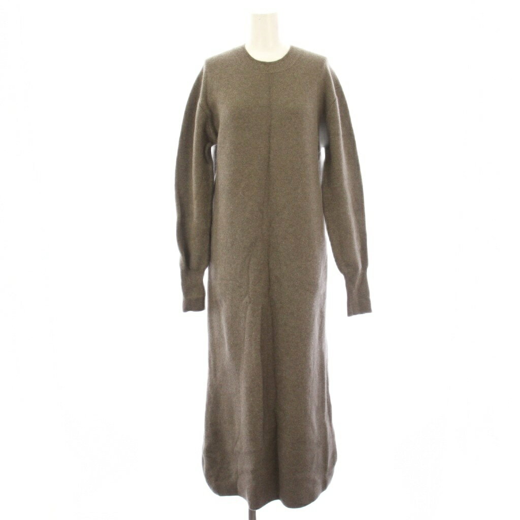 乐天商城 - 【中古】エーピーストゥディオ AP STUDIO 23AW Crew neck Knit Onepiece ワンピース マキシ ロング 長袖 ウール 38 ベージュ 23040586601030 /HN レディース 【ベクトル 古着】 260327