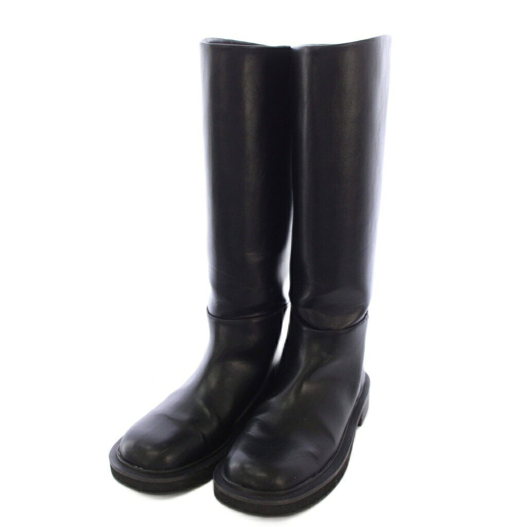 【中古】ミラオーウェン Mila Owen ロングブーツ フラット レザー 37 黒 ブラック /TK レディース 【ベクトル 古着】 260402 auc-vector-20836788 ブランド古着の買取販売ベクトル パッケージ画像