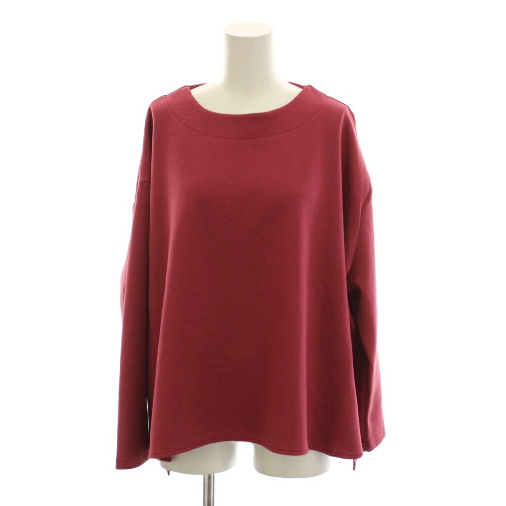 T-Shirts - 【中古】アンディコール un dix cors カットソー F 赤 レッド 無地 ボートネック 長袖 /LP レディース 【ベクトル 古着】 260330